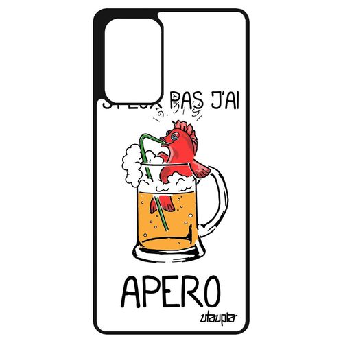 Coque J'peux Pas J'ai Apero Samsung Galaxy A72 Silicone Blanc Mobile Motif De Protection Bourré Poisson Rouge Humour Drole Telephone