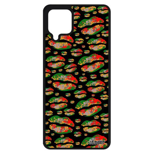 Coque Samsung Galaxy A12 Silicone Bouche Portable Fantaisie Couleur Telephone Love Bisou Etui Bouche Souple Vert Femme Cigarette De