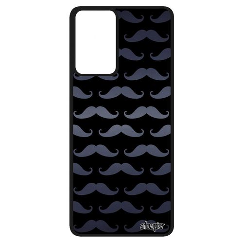 Coque Samsung Galaxy A52 Silicone Moustache Chapeau Melon Personnalisé Vintage Pipe Gris Imprime Case Peinture Homme Made In France