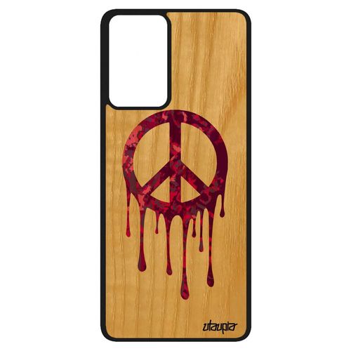 Coque Pour Samsung Galaxy A52 Bois Silicone Peace And Love Femme & Graff Etui Reggae Journal Violet Paix Et Amour Rasta Yoga Rigide