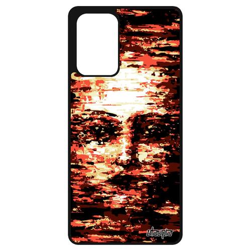 Coque Pour Galaxy A72 Silicone Portrait Rouge Art Ephemere Antichoc Impressionnisme Femme Peinture Personnalisé Noir Visage Samsung