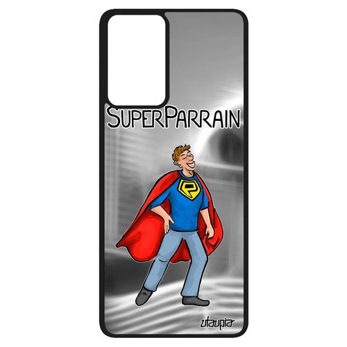 Coque Pour Samsung Galaxy A52 Silicone Super Parrain Bande Dessinée Comics Telephone Humoristique Texte Gris De Protection 4g Bumper