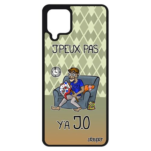 Coque Samsung Galaxy A12 Silicone J'peux Pas Y'a Jo Humour Texte Supporter Jpeux Comique Bd Portable Etui Smartphone Sport Vert Je