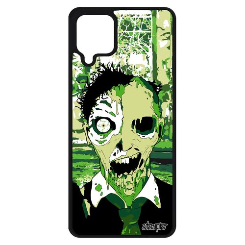 Coque Silicone Pour Samsung Galaxy A12 Zombie Spectre Etui Squelette 4g Horreur Ville Effrayant Vert Halloween Mort Vivant Dessin De