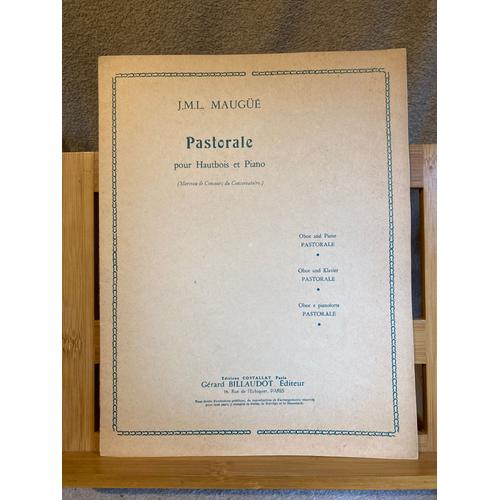 J.M.L. Maugüé Pastorale Pour Hautbois Et Piano Partition Éditions Billaudot