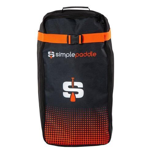 Sac De Transport Simple Paddle Pour Stand Up Paddle Gamme Compact- 65 X 35 X 25 Cm - Noir / Orange