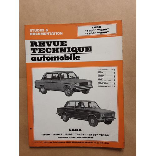 Revue Technique Lada Moteurs 1200, 1300, 1500 Types 2101 21011 2102 2103 Cip 3602