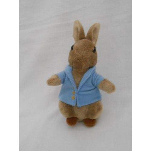 Doudou Peluche Pierre Lapin Marron Veste Bleu 17cm Avec Les Oreilles Billes Dans Le Corps Beatrix Potter
