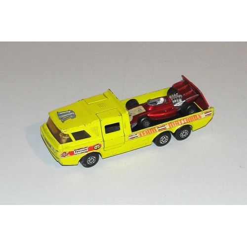 Camion Transporteur K 7 Racing Car Transporter Superking Matchbox 72 + Voiture Lesney Superfast 73 Vintage