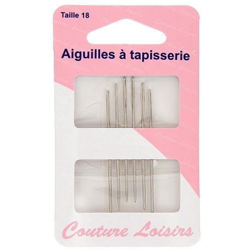 Aiguilles À Tapisserie - Taille 18 (6 Pièces) Mercerie Couture Fils Coudre Broderie Canevas Points De Croix Loisirs Créatifs Main Travaux Manuels