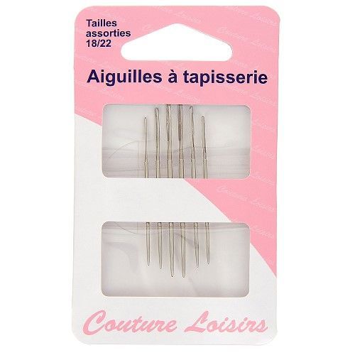 Aiguilles À Tapisserie Taille 18/22 (6 Pièces) Mercerie Broderie Couture Fils Canevas Art Créatif Atelier Coudre Travaux Manuelles