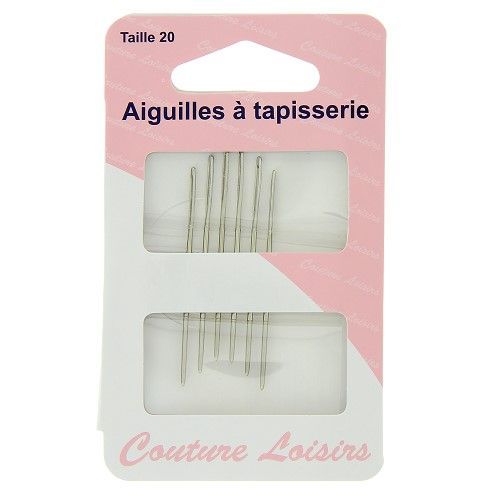 Aiguilles À Tapisserie - Taille 20 (6 Pièces) Mercerie Couture Fils Coudre Broderie Canevas Points De Croix Loisirs Créatifs Main Travaux Manuels