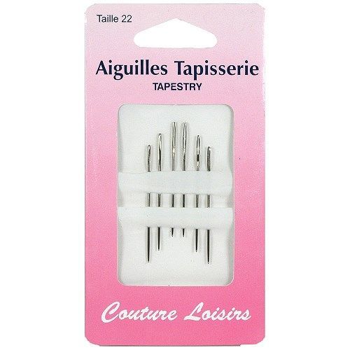 Aiguilles À Tapisserie - Taille 22 (6 Pièces) Mercerie Couture Fils Coudre Broderie Canevas Points De Croix Loisirs Créatifs Main Travaux Manuels