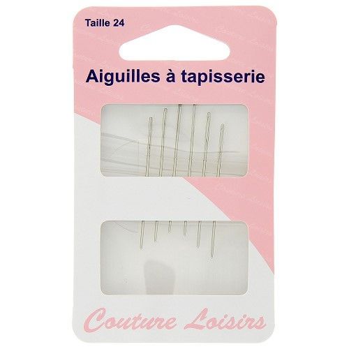 Aiguilles À Tapisserie - Taille 24 (6 Pièces) Mercerie Couture Fils Coudre Broderie Canevas Points De Croix Loisirs Créatifs Main Travaux Manuels