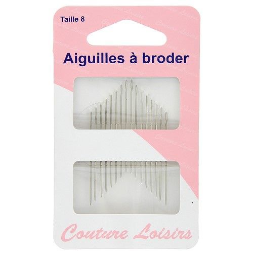 Aiguilles À Broder - Taille 8 (16 Pièces) Mercerie Couture Fils Coudre Broderie Canevas Points De Croix Loisirs Créatifs Main Travaux Manuels