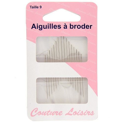 Aiguilles À Broder - Taille 9 (16 Pièces) Mercerie Couture Fils Coudre Broderie Canevas Points De Croix Loisirs Créatifs Main Travaux Manuels