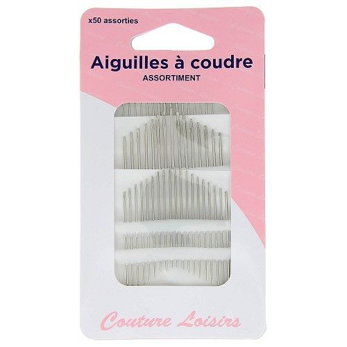 Aiguilles À Coudre - Tailles Assorties (50 Pièces) Mercerie Couture Fils Coudre Broderie Canevas Points De Croix Loisirs Créatifs Main Travaux Manuels