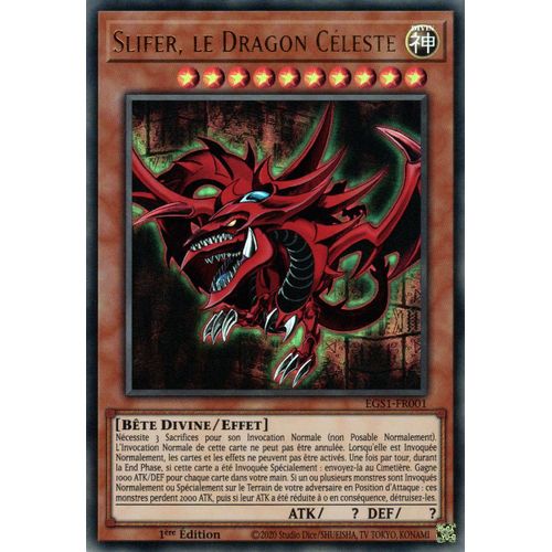 Yu Gi Oh ! Deck Slifer, Le Dragon Céleste Prêt À Être Jouer En Français