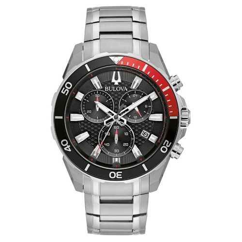 Bulova Montre Argent Chronographe Hommes 98b344