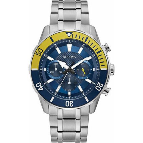 Bulova Montre Argent Chronographe Hommes 98a245