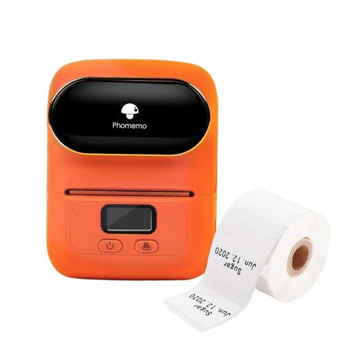 Imprimante thermique sans fil Bluetooth Imprimante de reçus photo avec  poche photo Portable + 1 rouleau de papier - Orange