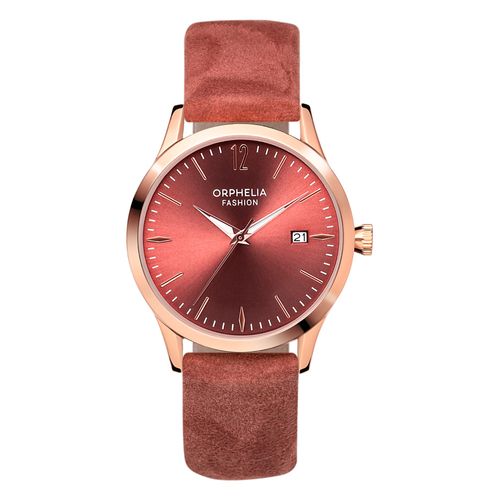 Orphelia Fashion Montre Rose Analogique Femmes Suede Of714820