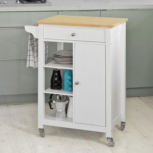 Sobuy® Fkw46-Wn Desserte Roulante Chariot De Cuisine De Service Meuble De Rangement