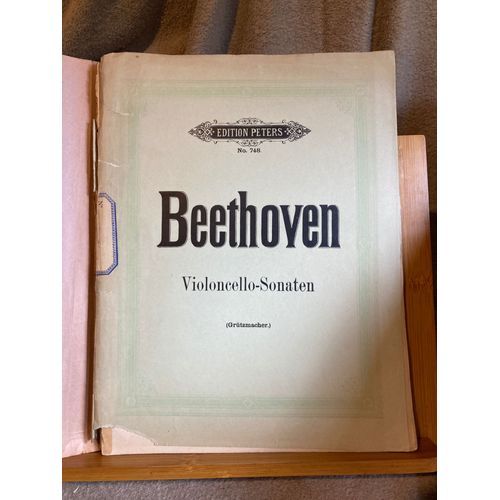 Beethoven Sonates Pour Violoncelle Et Piano Partition Peters 748 S. Plé-Caussade