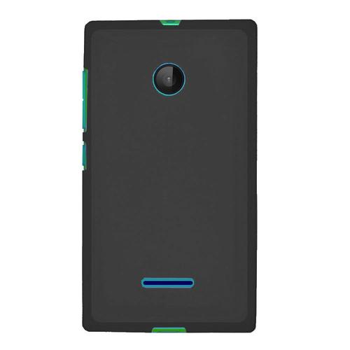 Coque Souple Housse Minigel Noire Pour Microsoft Lumia 435 Avec Contour Brillant