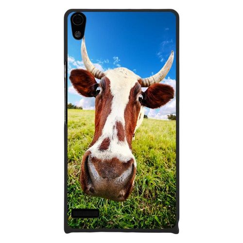 Coque Rigide Pour Huawei Ascend P6 Avec Impression Motifs Vache