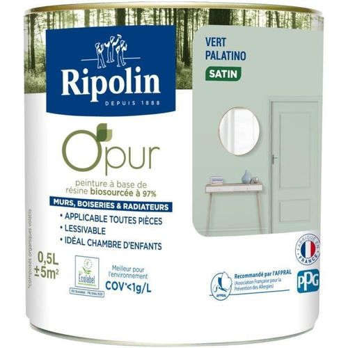 RIPOLIN Peinture o'pur murs boiseries radiateurs 0.5l