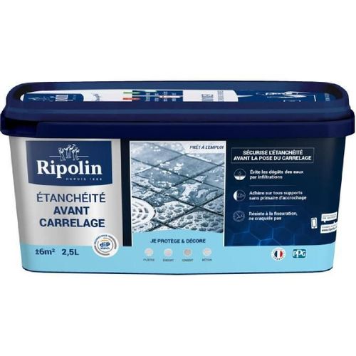 Peinture d' étanchéité avant carrelage 2.5L Ripolin