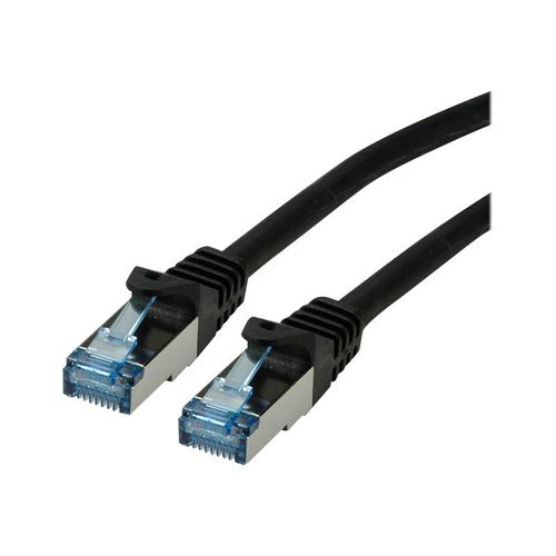 Roline - Cordon de raccordement - RJ-45 (M) pour RJ-45 (M) - 50 cm - SFTP, PiMF - CAT 6a - noir