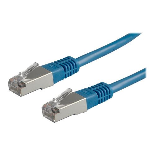 VALUE - Cordon de raccordement - RJ-45 (M) pour RJ-45 (M) - 1.5 m - SFTP, PiMF - CAT 6 - moulé, bloqué - bleu