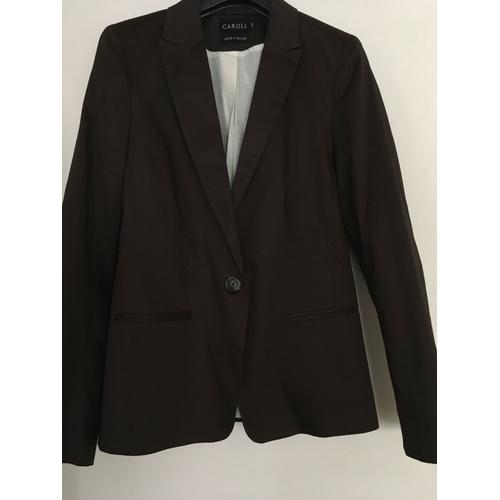 Veste Blazer Caroll Marron Taille 40