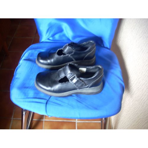 Chaussures 38 Cuir Talon Compensé 4 Cm.
