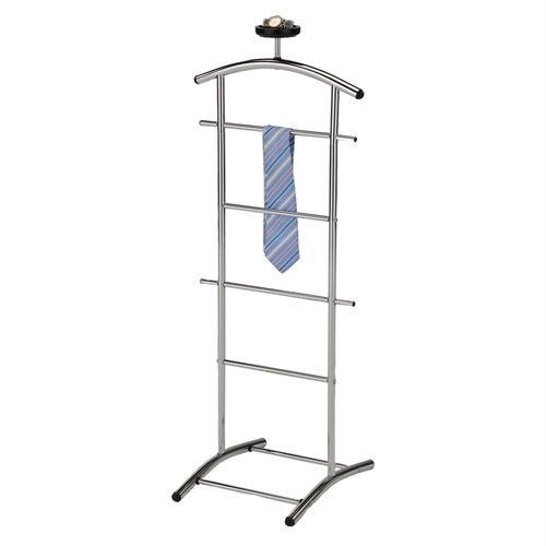 Valet De Chambre Atrix Chevalet De Nuit Portant Pour Vêtements, Structure En Métal Chromé