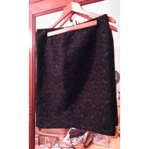 Jupe Noire Motifs Floraux 40 L Morgan.