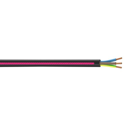 Câble électrique 3 G 1.5 mm² u1000r2v L.50 m, noir