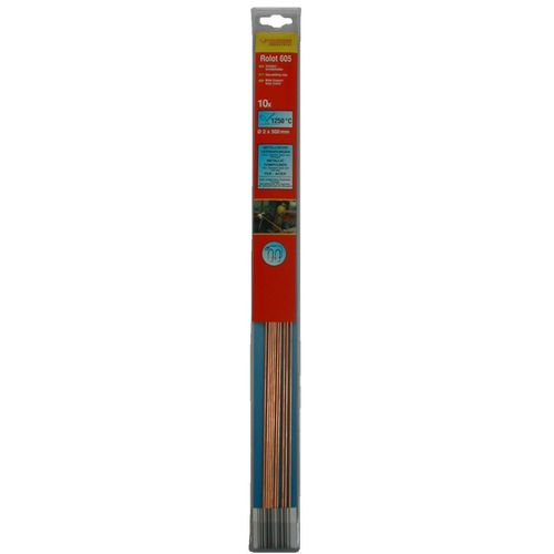 Lot de 10 brasures acier / cuivre d2 500 mm Rolot 605 ROTHENBERGER