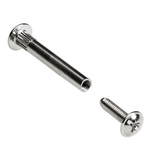 Lot de 10 vis d'assemblage acier nickelé HETTICH, l.40 mm