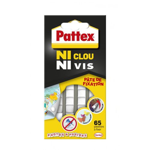 Lot de 65 pastilles adhésives PATTEX, Ni clou ni vis