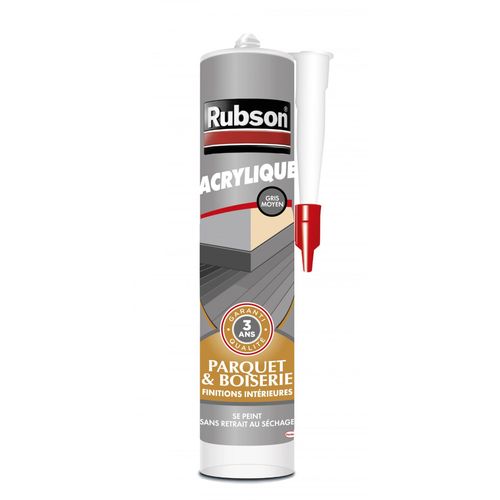 Mastic d'étanchéité boiserie, parquet et plinthe RUBSON 280 ml gris moyen
