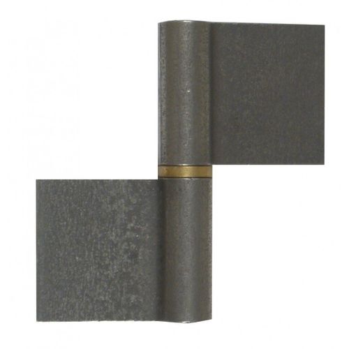 Paumelle de grille acier brut, H.100 x L.90 x P.16 mm