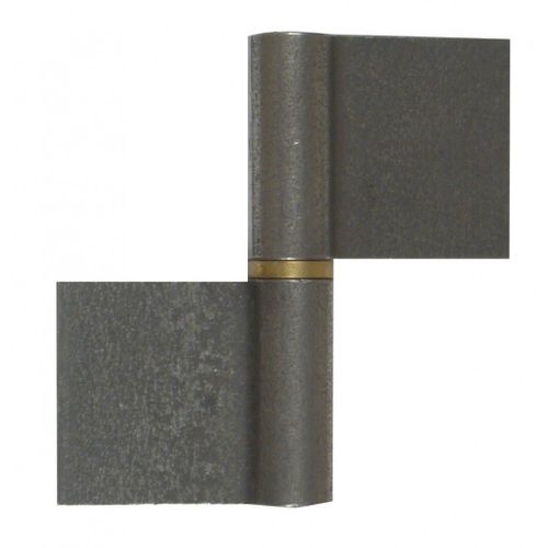 Paumelle de grille acier brut, H.80 x L.80 x P.15 mm