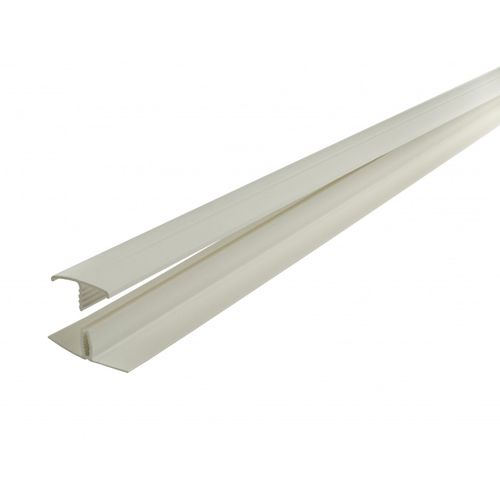 Profil de raccord PVC blanc, 2 cm x 1.1 cm, l. 2.6 m
