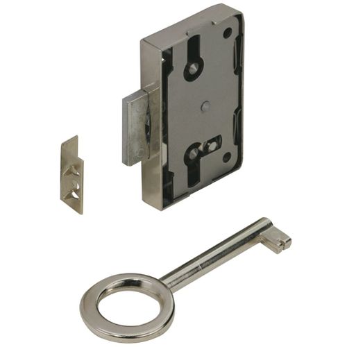 Serrure de meuble acier en applique HETTICH 20 mm réversible