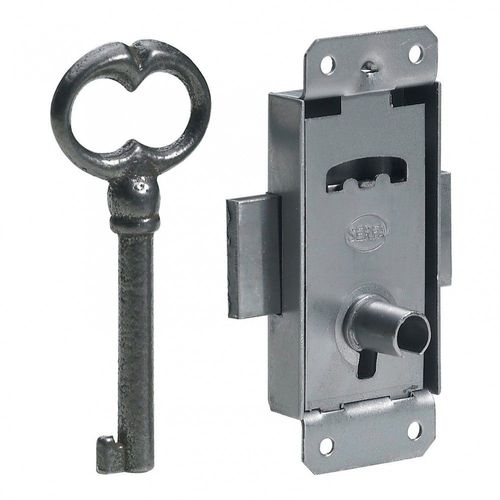 Serrure de meuble acier en applique HETTICH 20 mm réversible