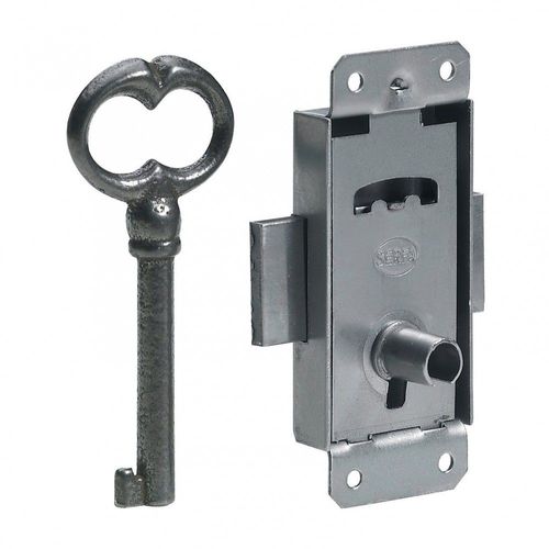 Serrure de meuble fer en applique HETTICH 25 mm réversible
