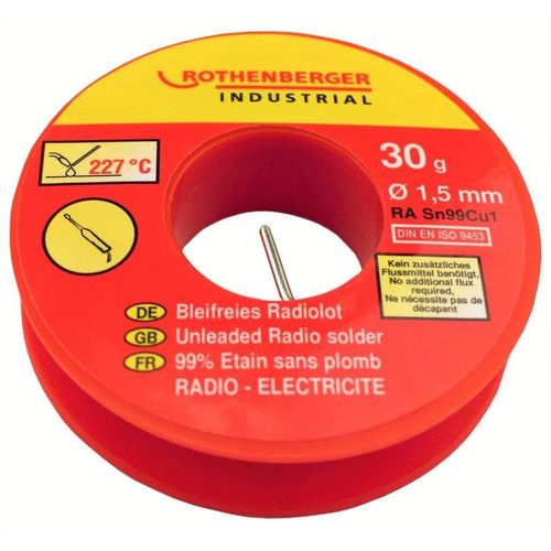Bobine étain radio 1,5 mm, 30 g. ROTHENBERGER